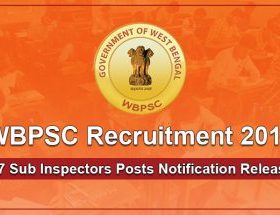 WBPSC Sub Inspector Recruitment 2018